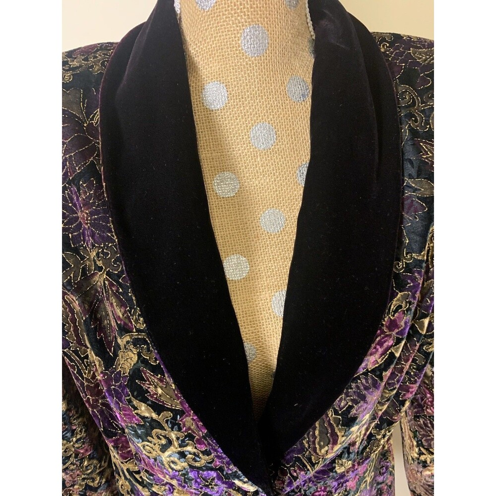 VtG Nah Nah Blazer Whimsigoth Jacket Velvet Size 12 Vamp Witch Dark Romance - Picture 2 of 15